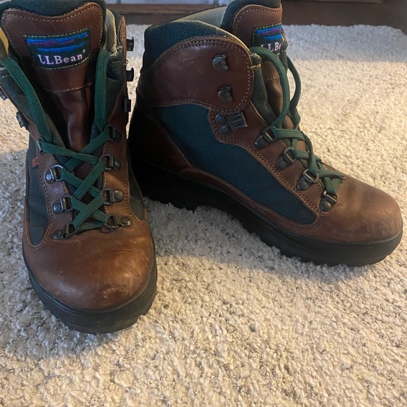 LL Bean Women’s Gore-Tex Hiking Boots Leather&Denim - Picture 4 of 6